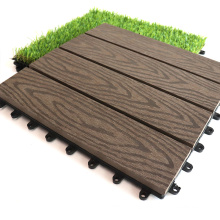 WPC Outdoor Garden Composite Wood Board Deep 3D Embossing Wood Grain Solid Decking Waterproof Restaurant Balcony DIY Floor Tiles